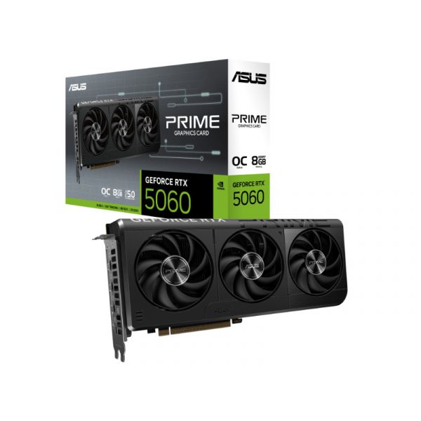 Asus Videókártya NVIDIA Prime GeForce RTX 5060 OC Edition 8GB (90YV0N10-M0NA00)